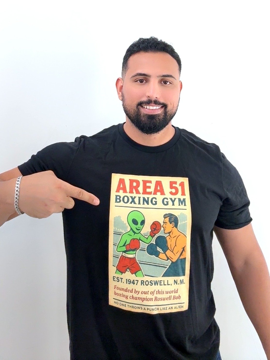 Area 51 Boxing Gym Roswell Aliens 1950's Retro Concert Tee Fit Unisex T-Shirt product image (2)