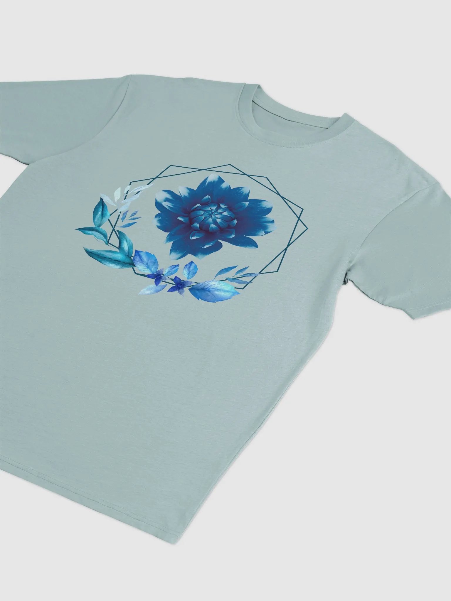 Blue Botanical Geometric Tee product image (16)