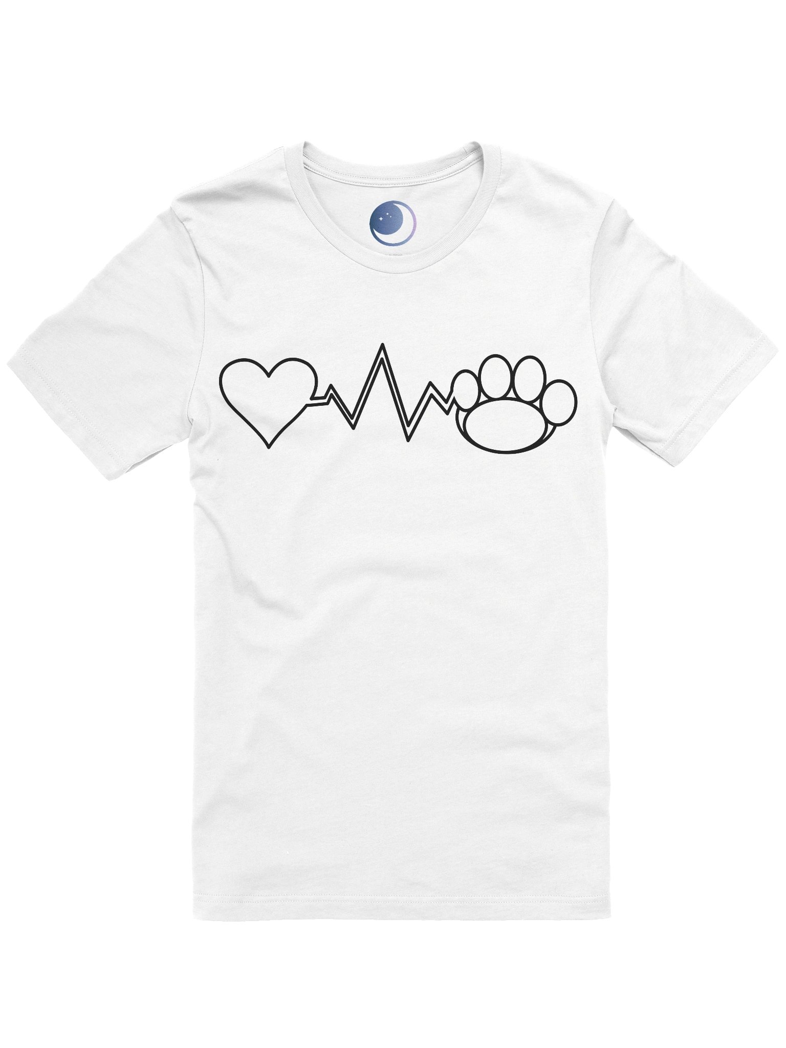 MooMoo Heart-Paw Tee (Black Outline) product image (1)