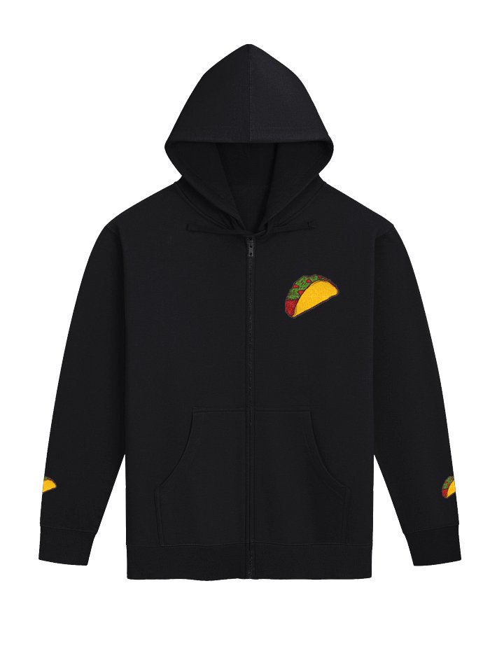 Romulus First Taco Fleece Zip Up Hoodie in Black product image (1)