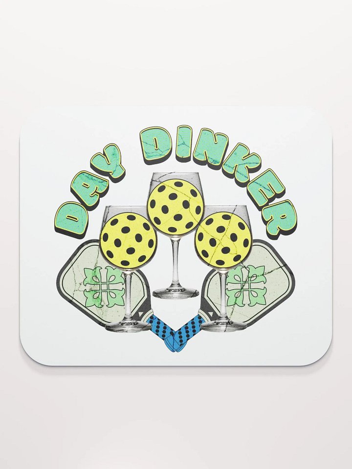 Day Dinker Pickleball Wine Mouse Pad product image (2)