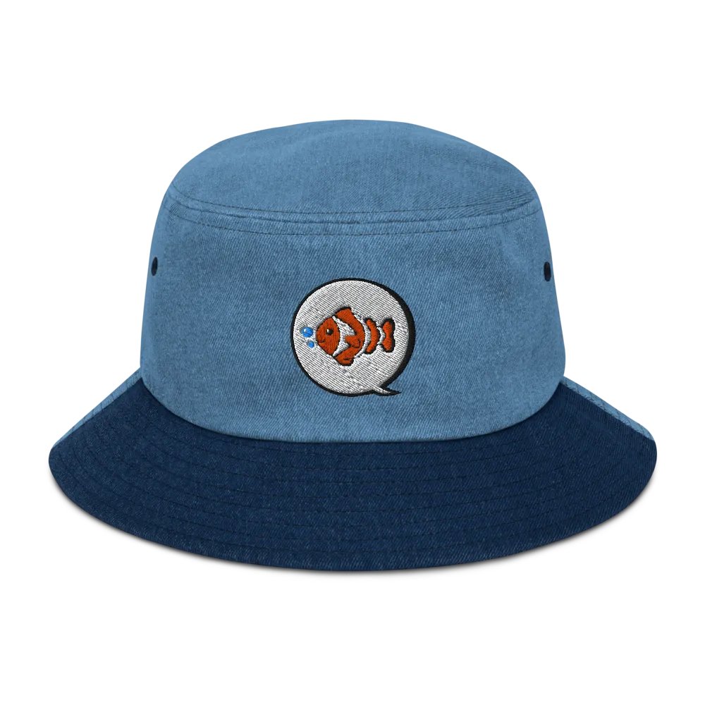 Clownfish TV Embroidered Denim Bucket Hat product image (1)