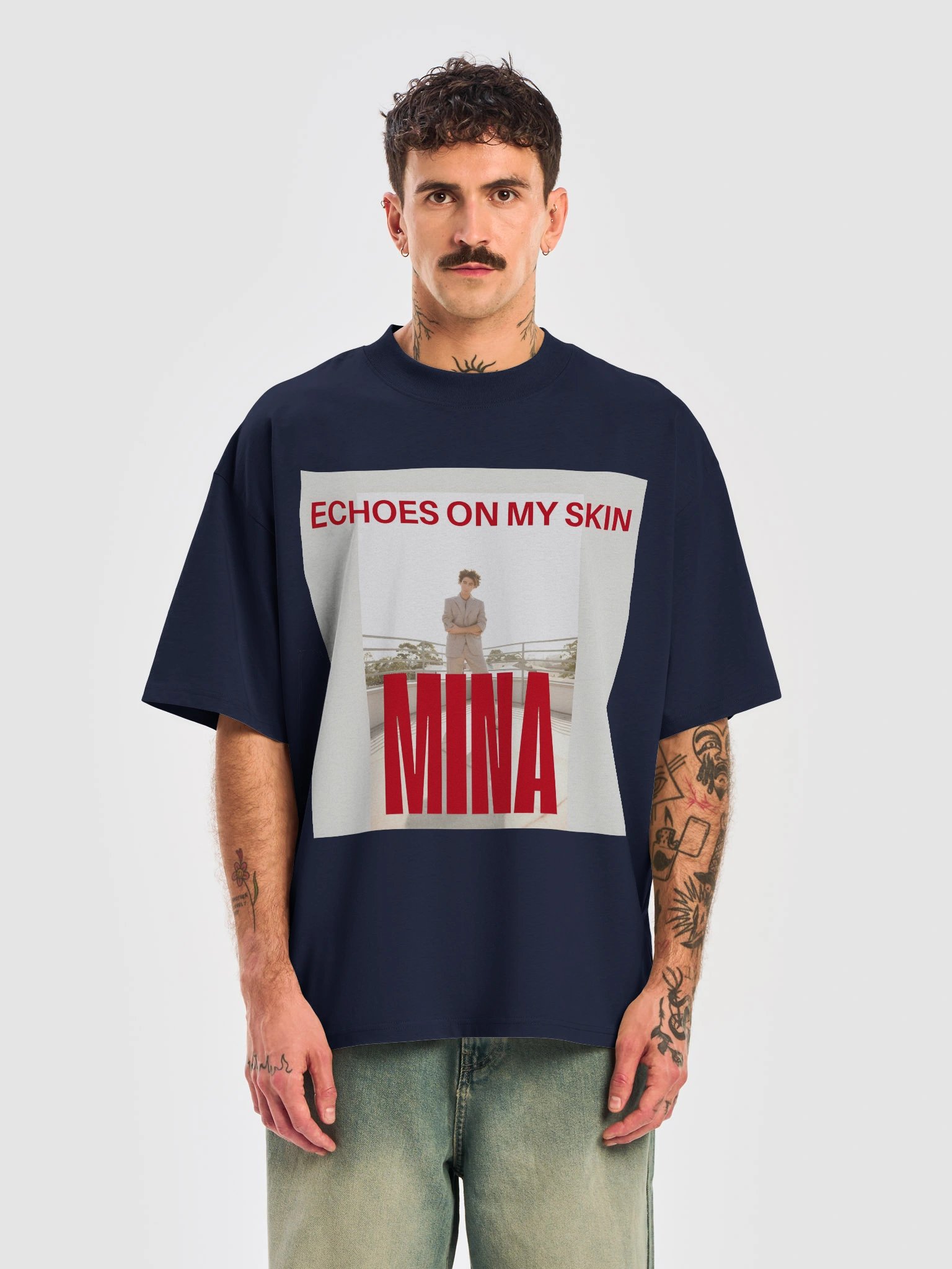 Echoes on My Skin Organic Oversized Tee product image (5)