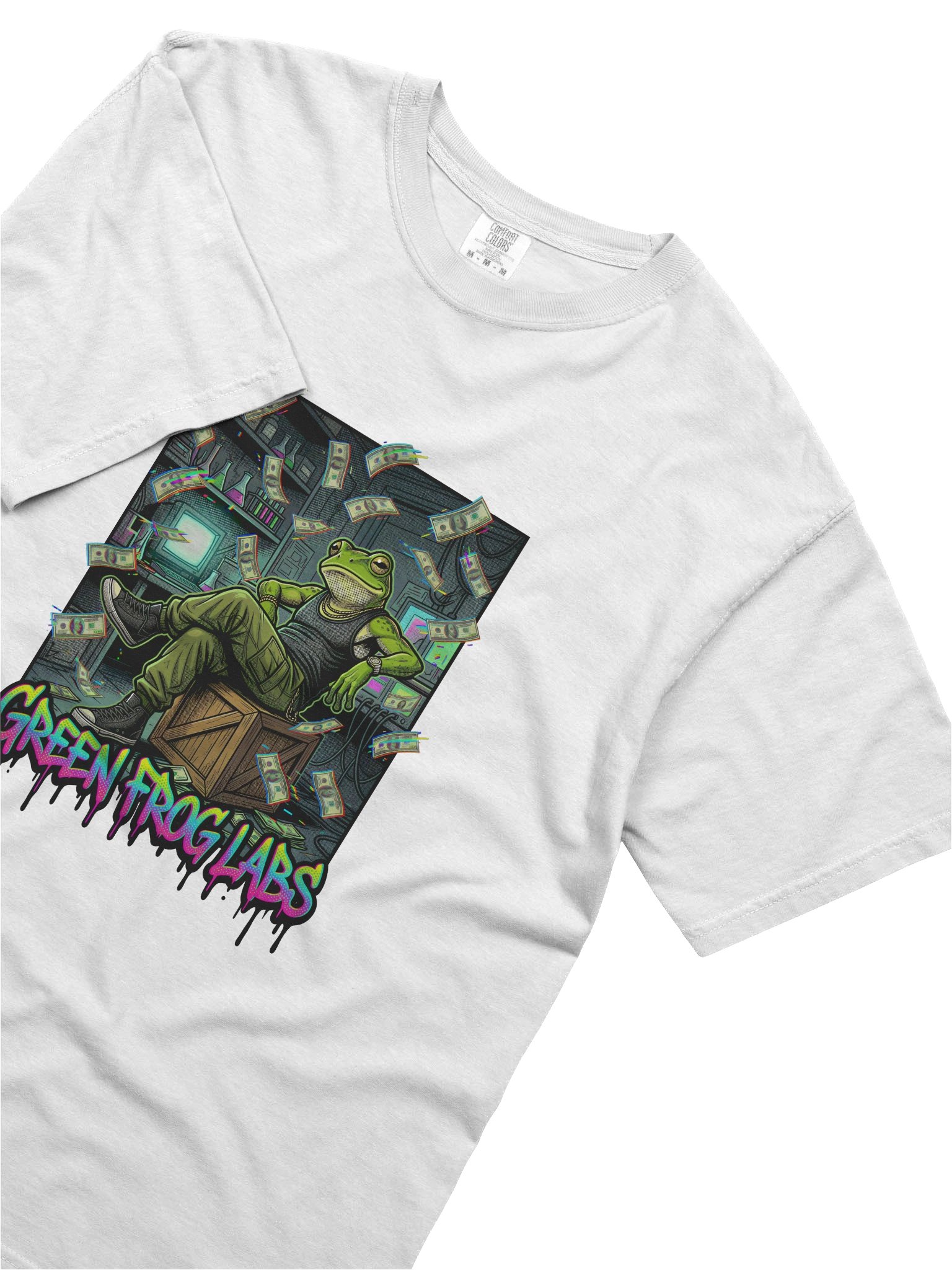 GFL Money Rain Lab Frog – Neon Glitch Cash Lab Tee product image (5)