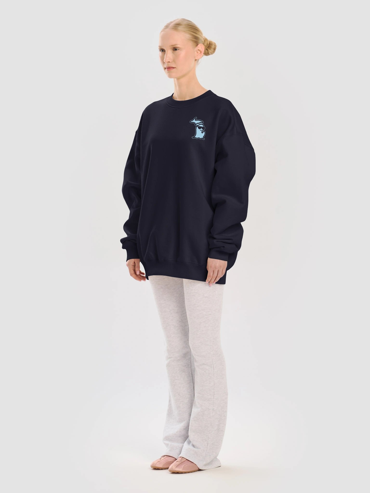 Michigan Waves™ French Terry Sweatshirt Ink Blue product image (4)