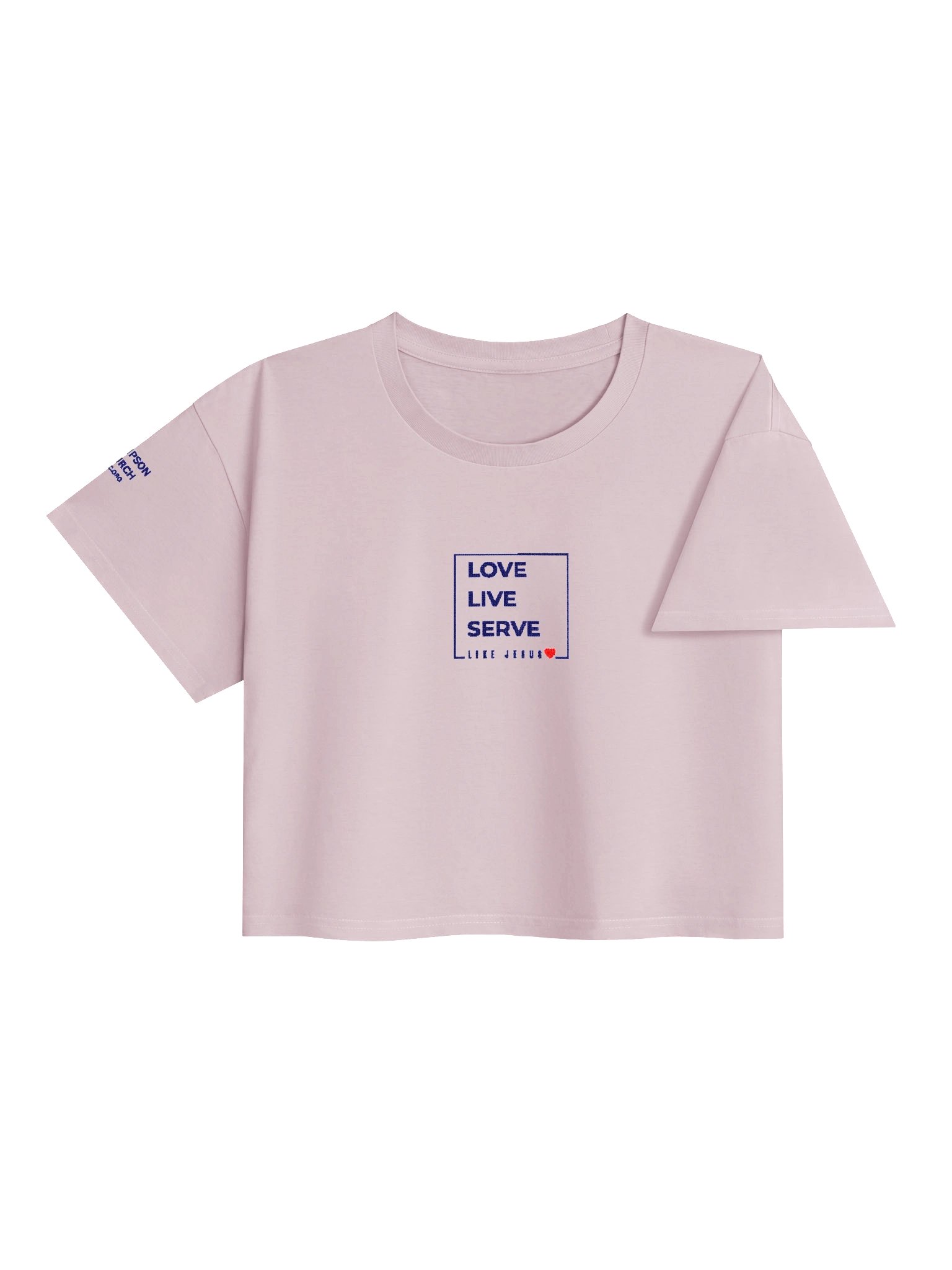 Embroidered Love. Live. Serve. Like Jesus Cropped Top product image (36)