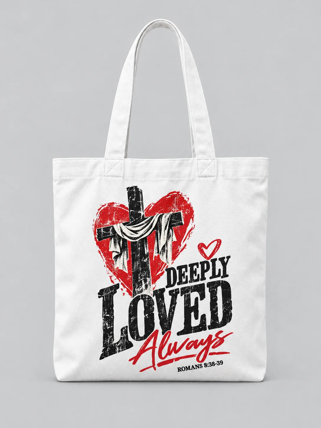Deeply Loved Always PNG | Christian Cross Design | Romans 8:38-39 product image (7)