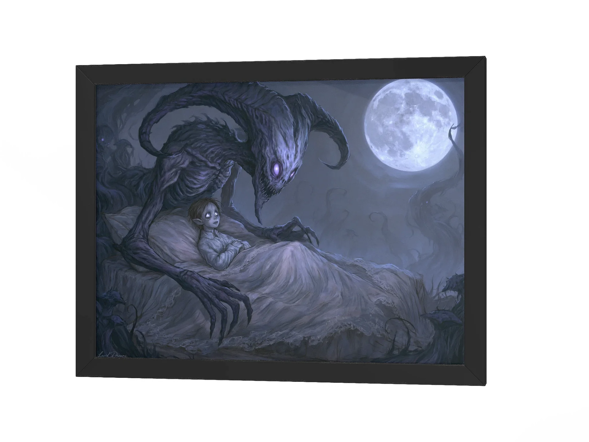 Bedside Monster Framed Art Print — The Bedside Nightmare product image (4)