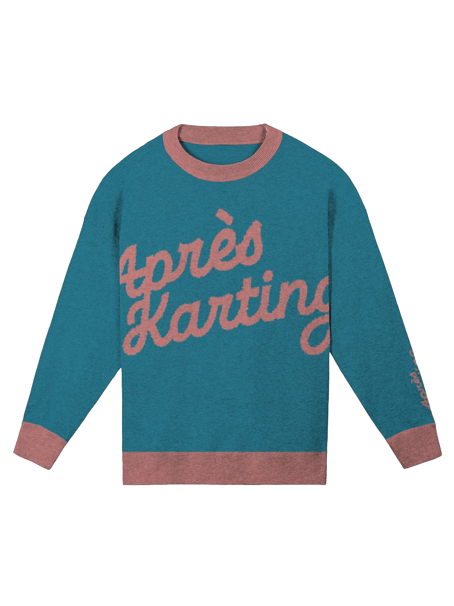 Classy Pink on Coral Knitted Sweater