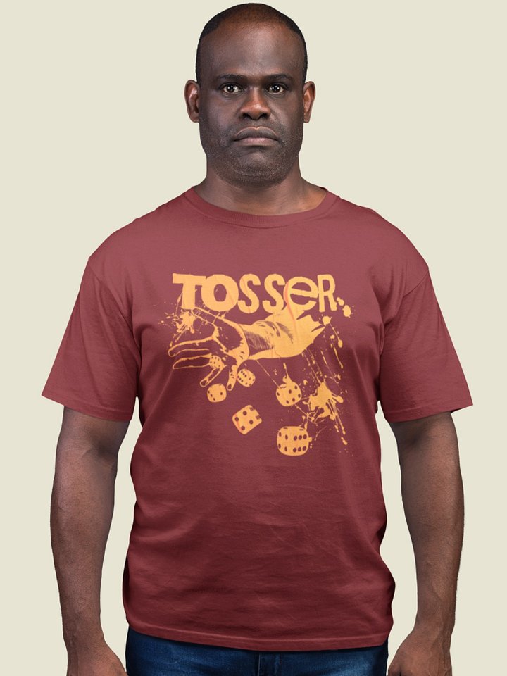 Tosser Dice Rolling Unisex T-shirt for Board Gamers - Cardinal product image (1)