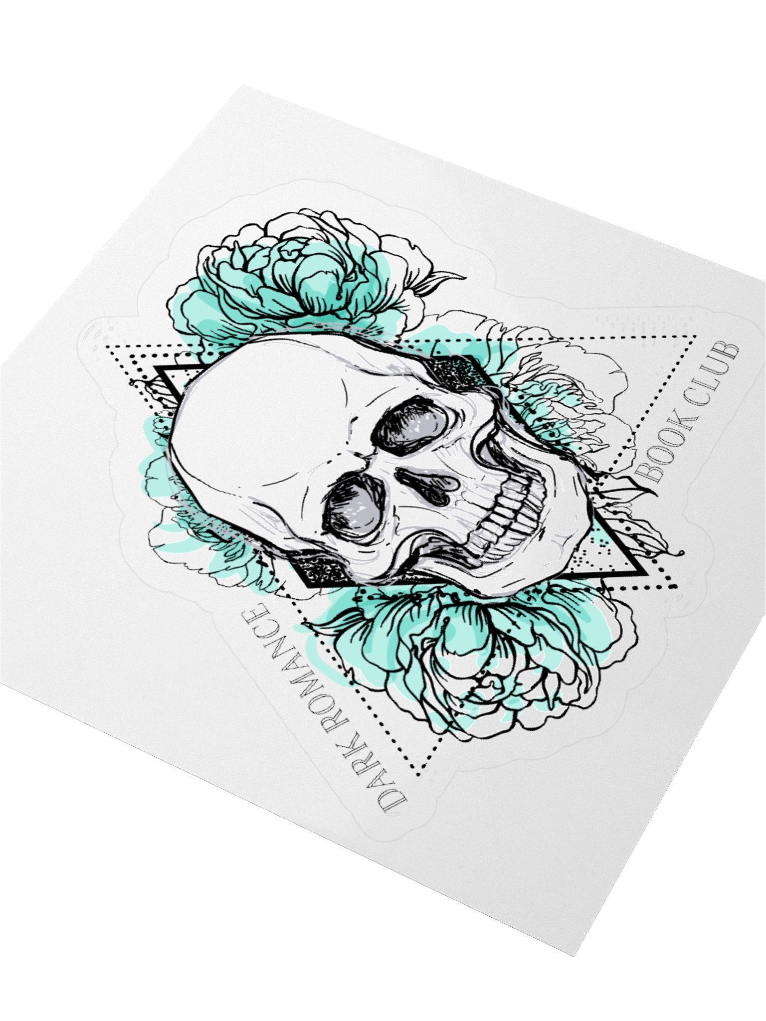 Dark Romance Floral Skull Sticker product image (9)