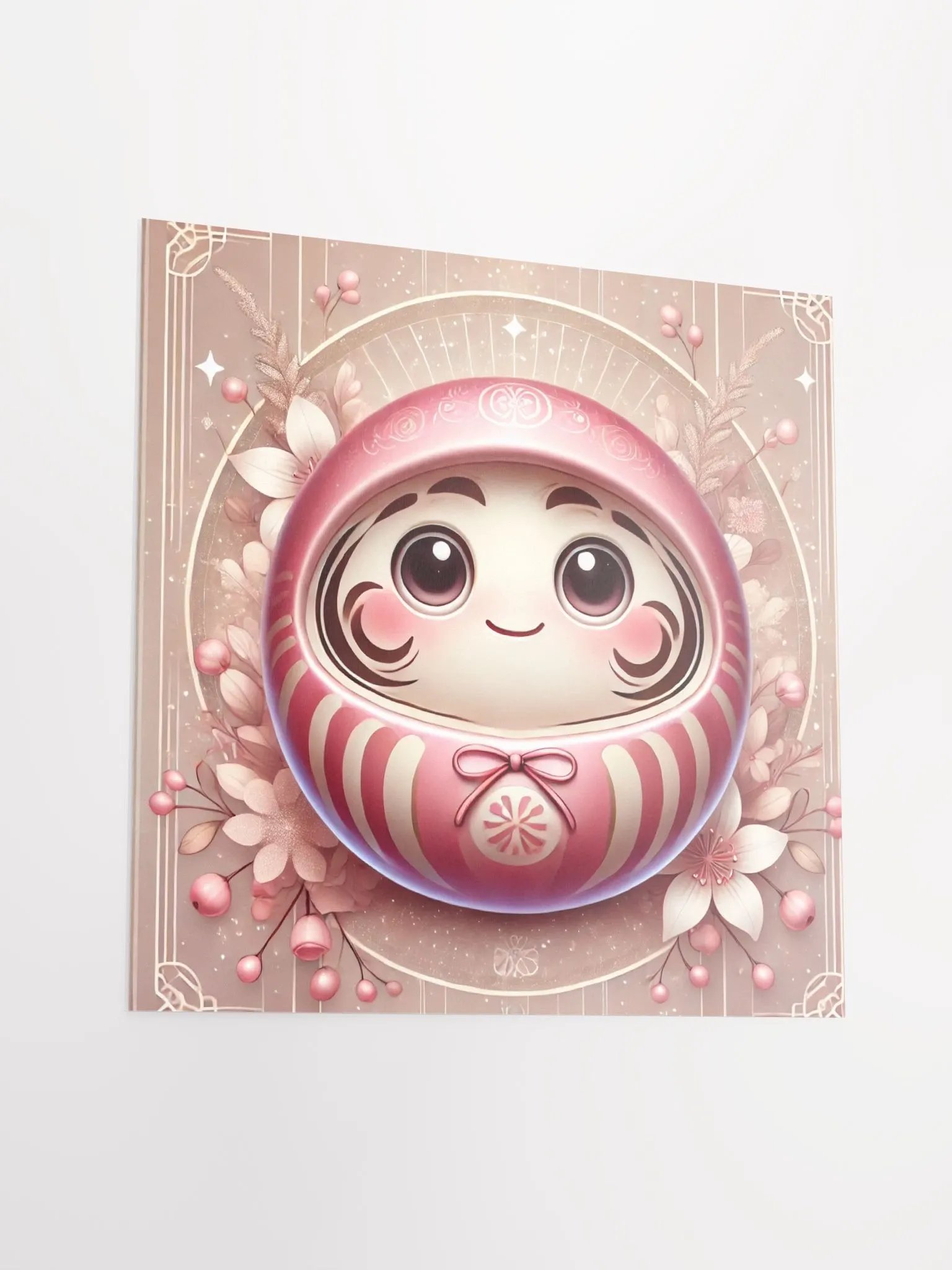 ピンクだるま: 幸運とモチベーションを引き寄せる - ポスター product image (3)