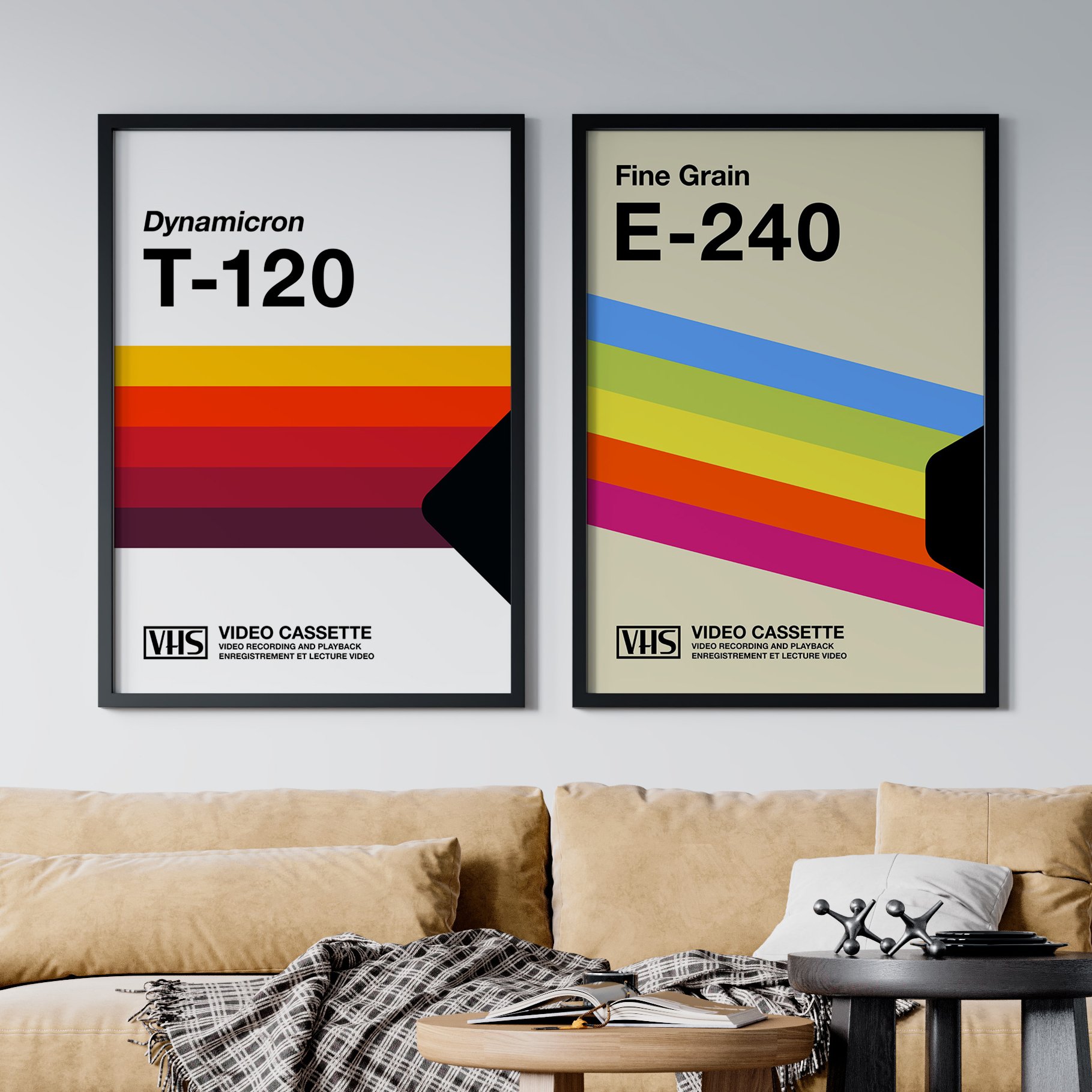 Retrowave poster: VHS cassette case E-240 [retrowave/vaporwave] — retrowave poster, aesthetic print, retrowave art, 80s wall decor product image (2)