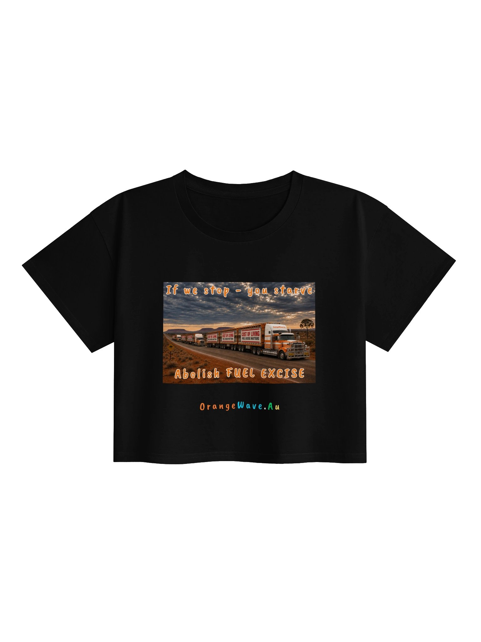 If we stop - you starve Crop top product image (5)
