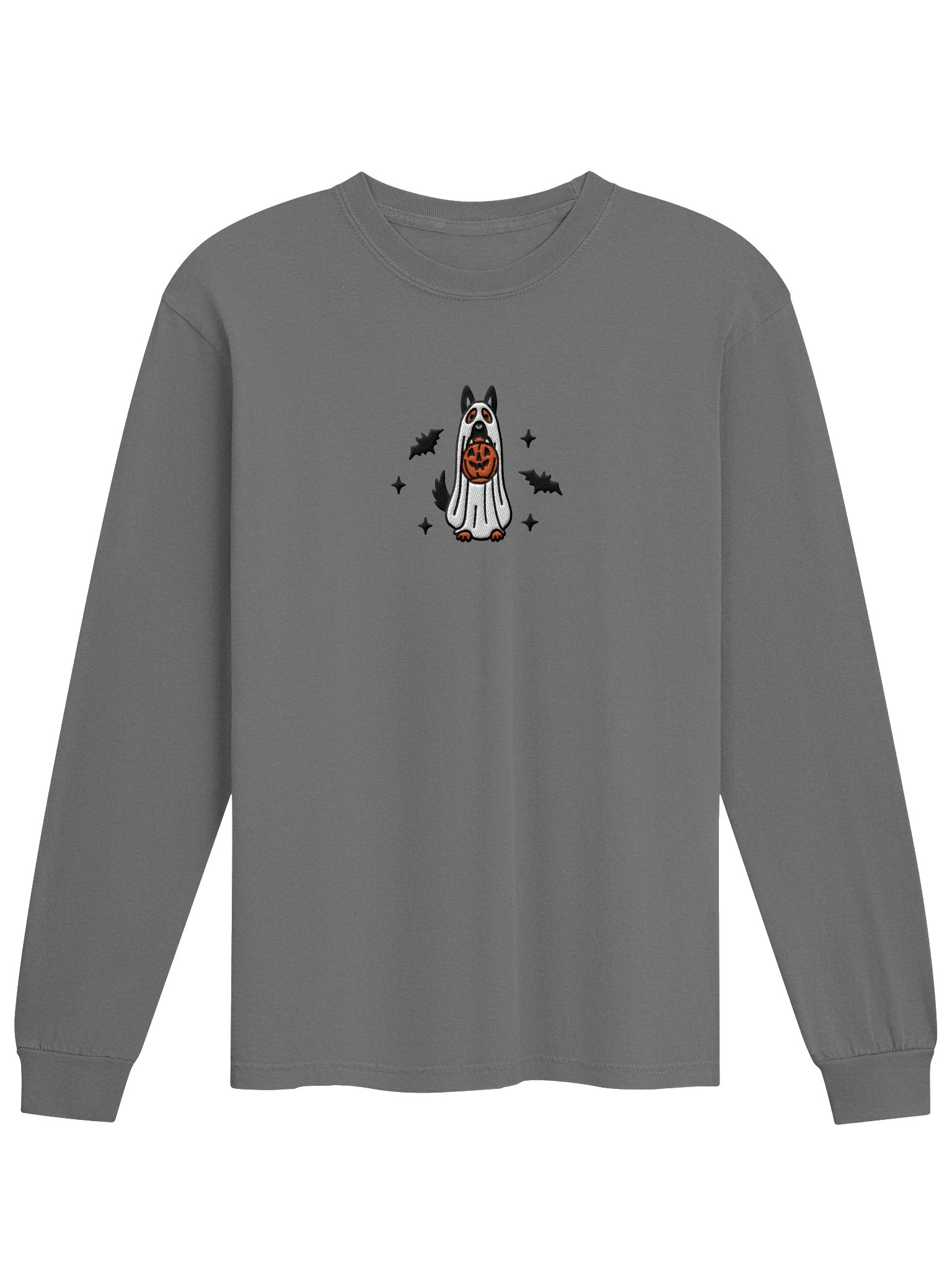 Halloween German Shepherd(Bicolor) Embroidered Long-Sleeve T-Shirt product image (9)
