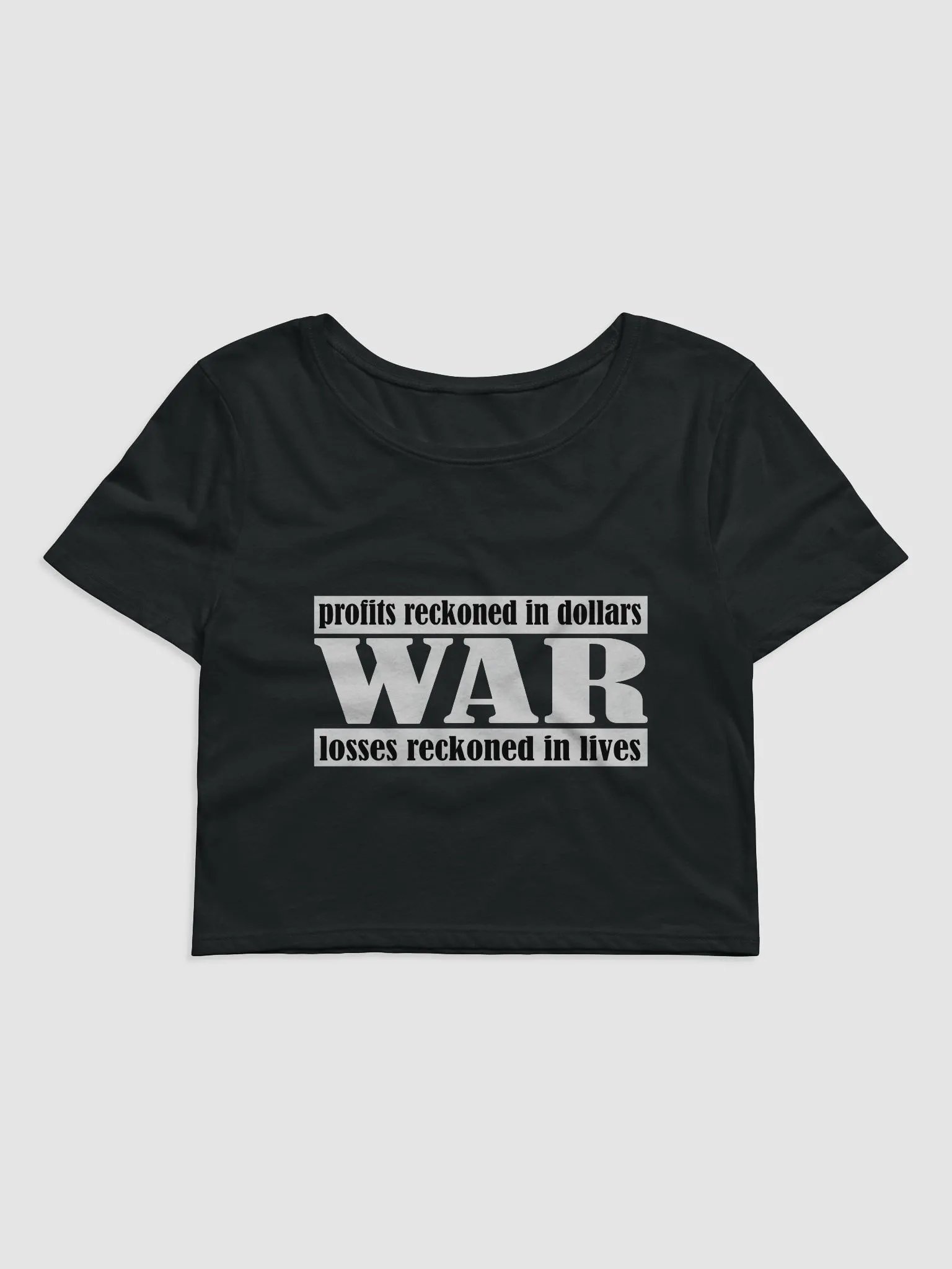 The Cost Of War - Bella+Canvas Women's Crop Tee product image (2)