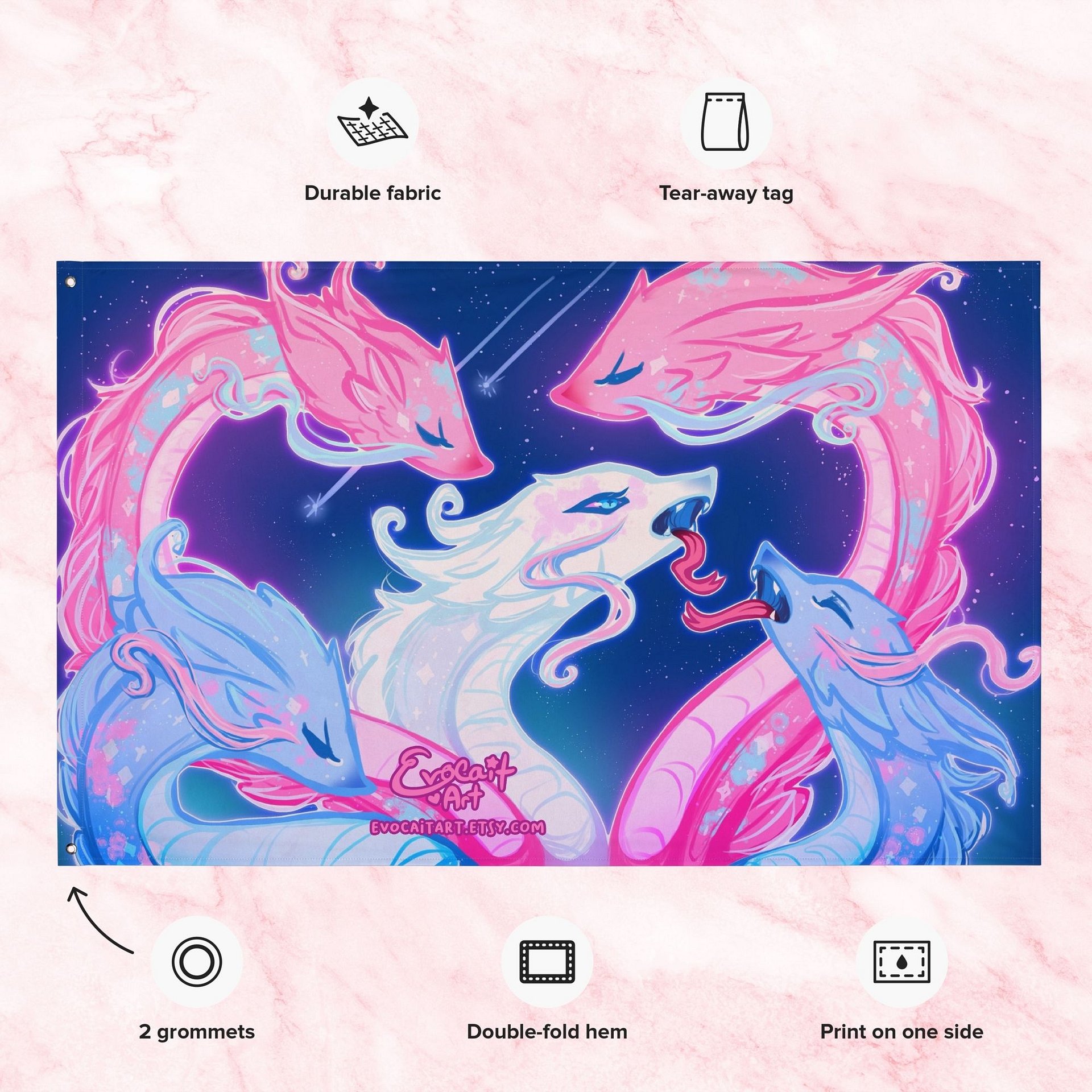 Fantasy Hydra Transgender Subtle Pride Flag product image (2)