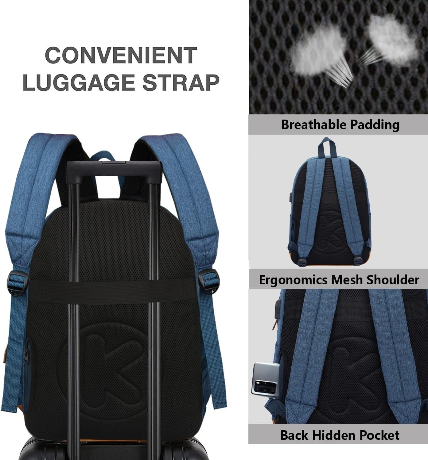 MEEBOY Lightweight Casual Laptop Backpack Unisex Bookbag School Backpack product image (3)