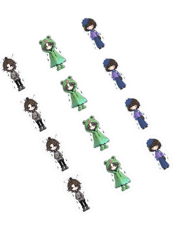 Rainy Season Chibi Stickers product image (1)