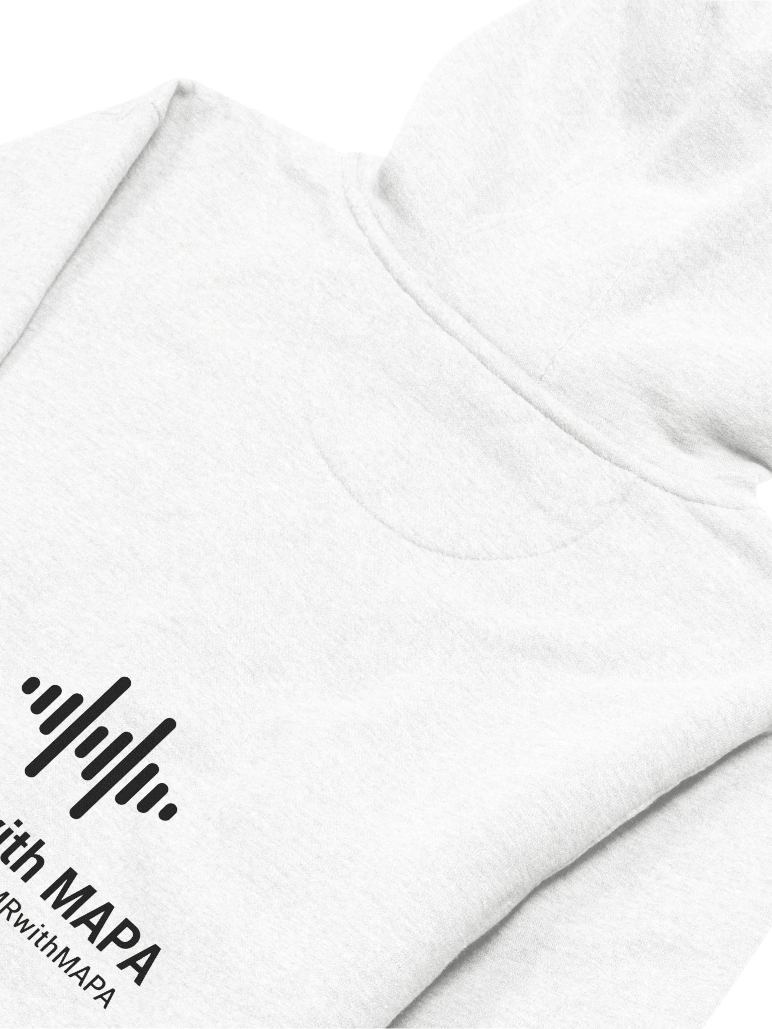 ASMR with MAPA Premium Unisex Hoodie – Soundwave Design (White) product image (4)