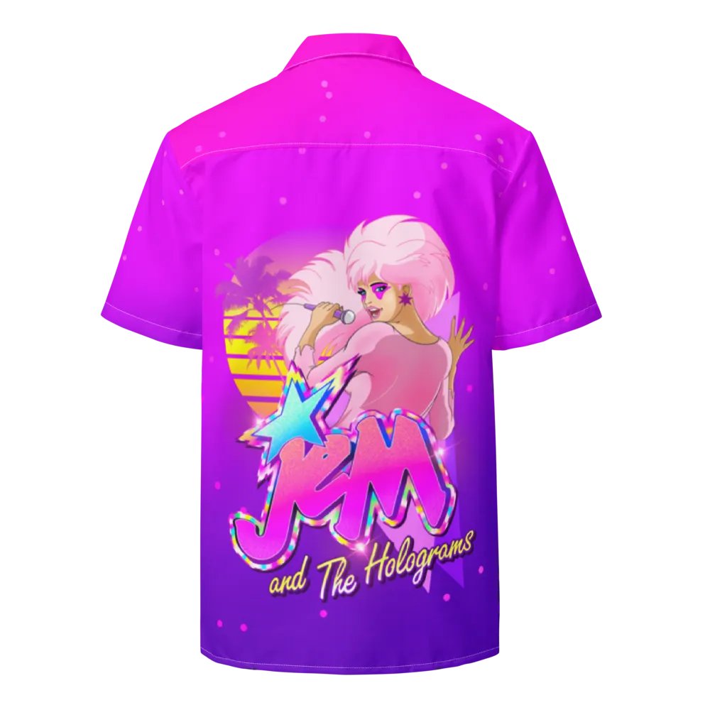 Jem Vaporwave Tribute Hawaiian Button up product image (1)