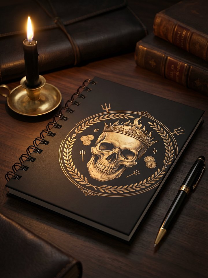 Hades Skull Journal – Greek Mythology Spiral Notebook (Dark Aesthetic) product image (2)