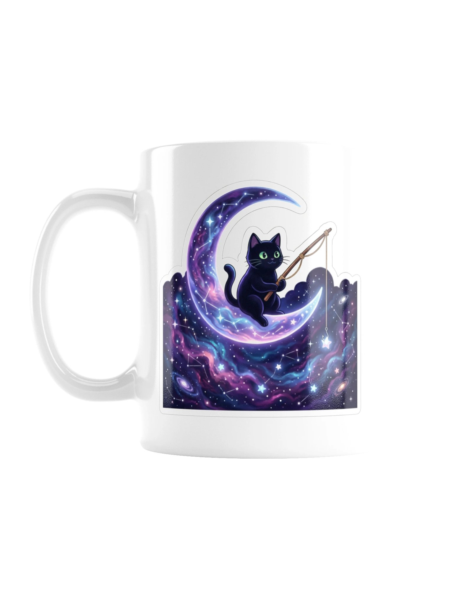 Moon Fishing Cat Mug product image (1)