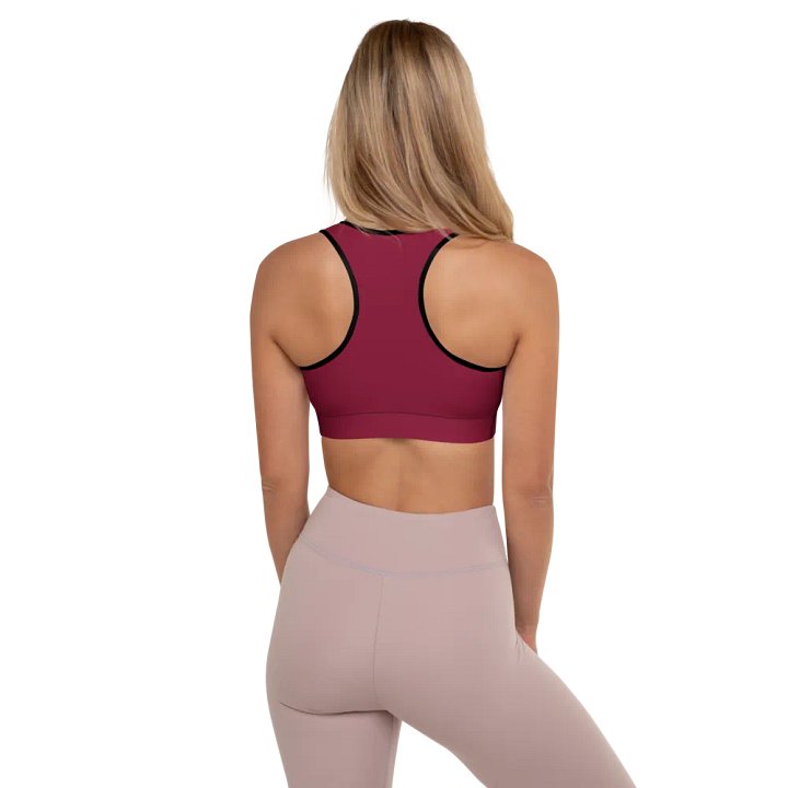 Maroon Padded Sports Bra product image (2)