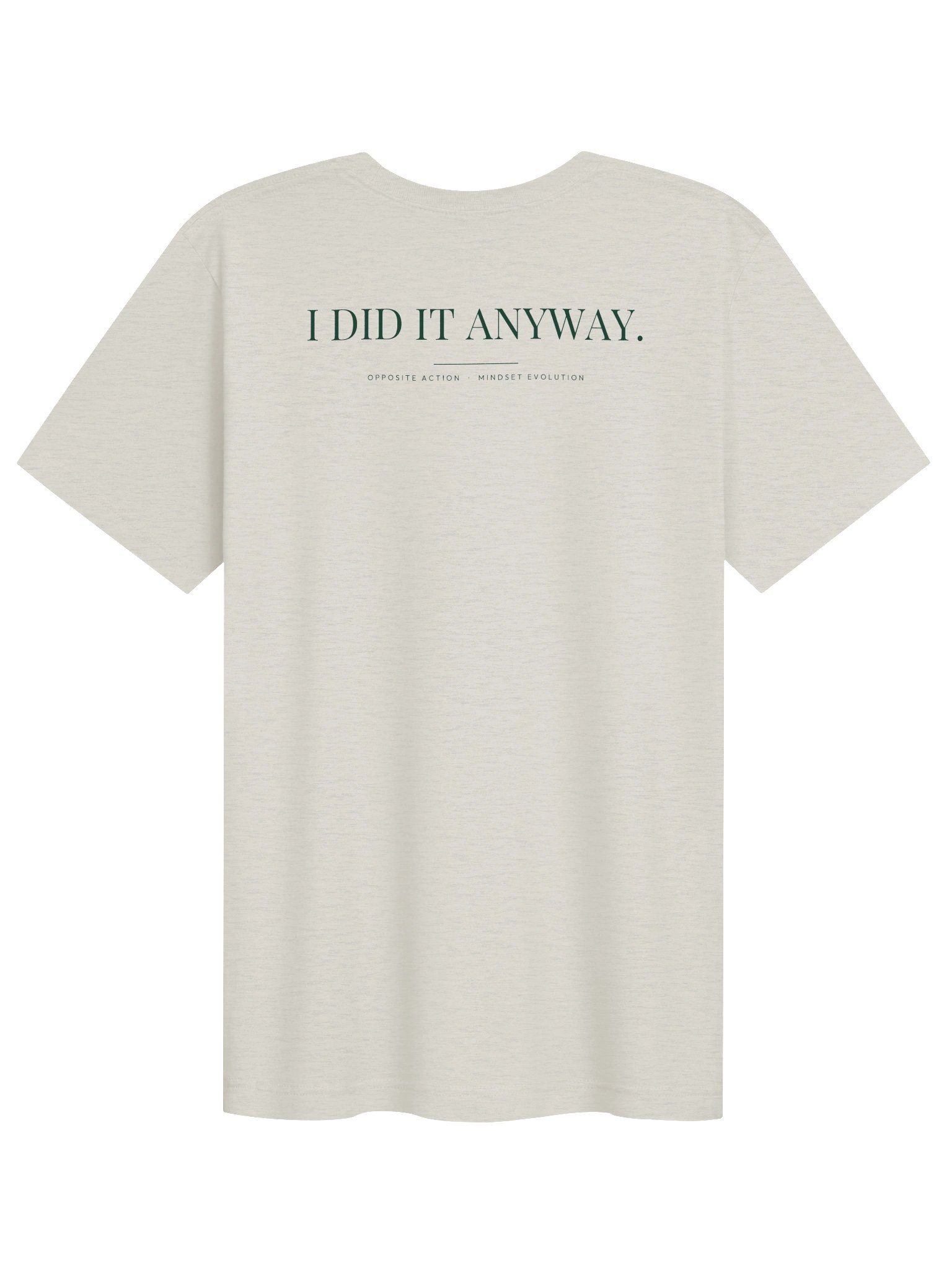 Mindset Evolution — Opposite Action Tee (Heather Dust) product image (2)
