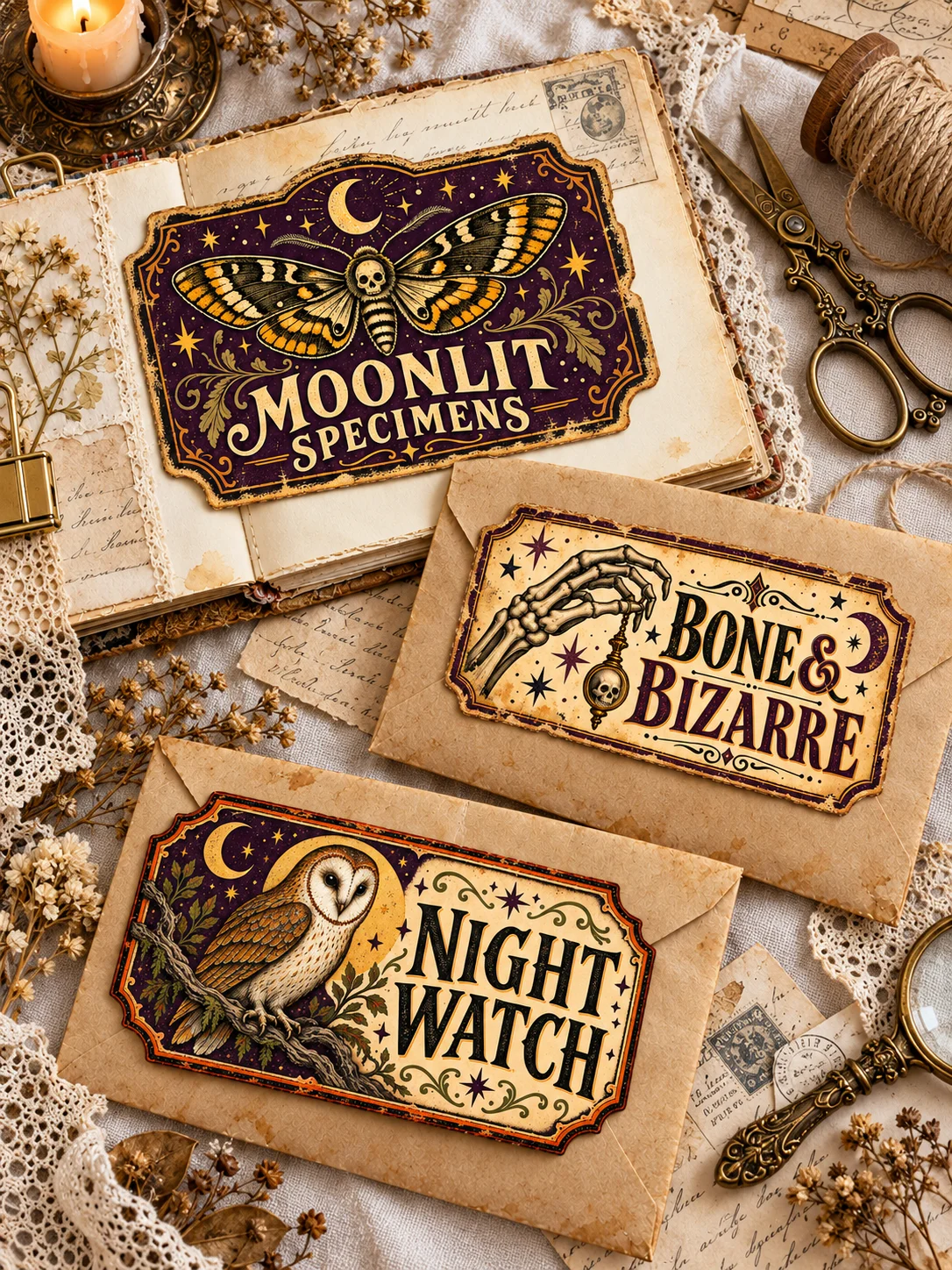 1000 Vintage Halloween Labels, Apothecary Potion Bottle Design, Printable Gift Tags Bundle, Gothic Ephemera Collection, Digital PNG Download product image (9)