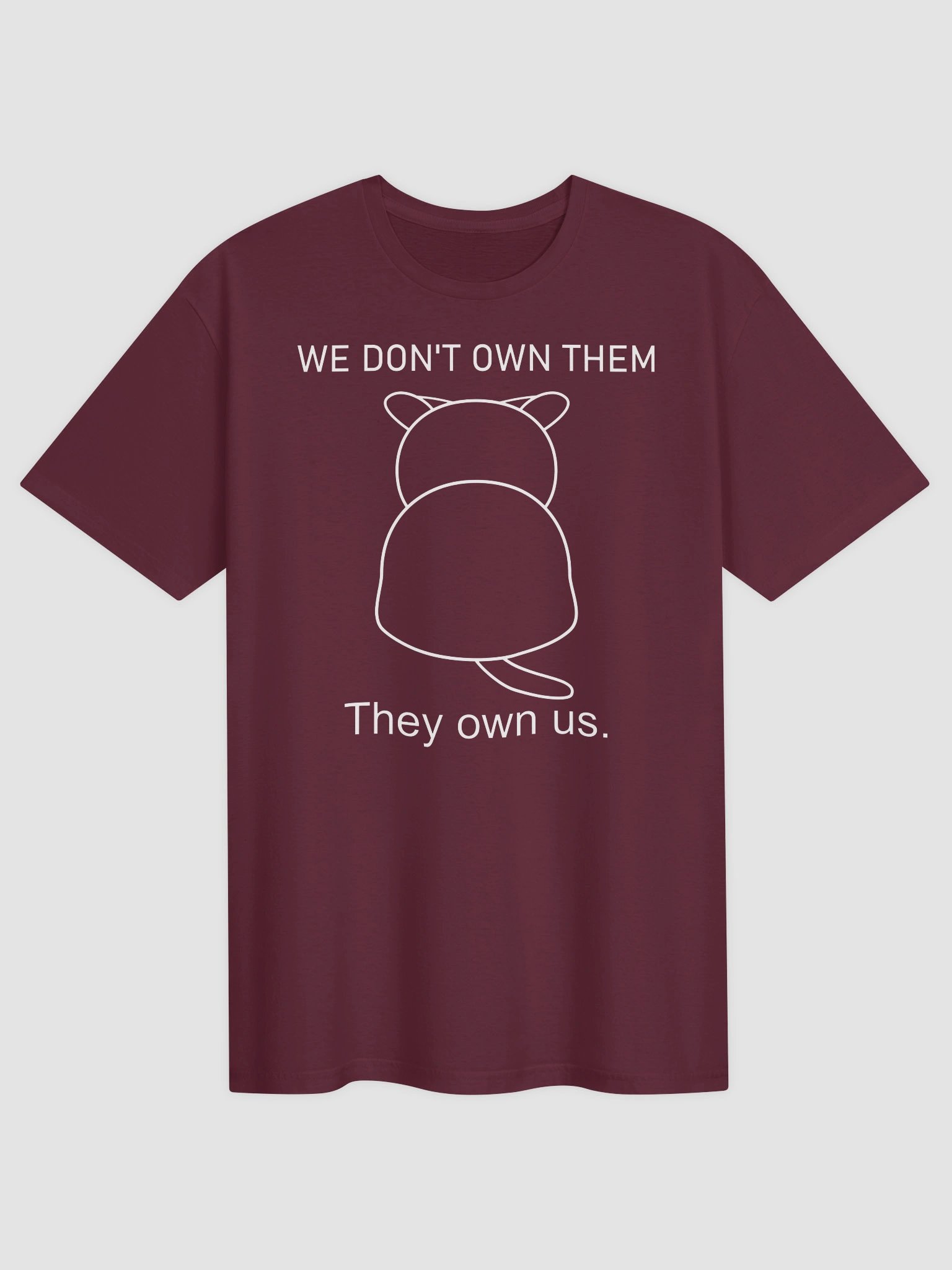 Cats Own Poeple (White Print) - Unisex Adult Super Soft Lightweight T-shirt product image (1)