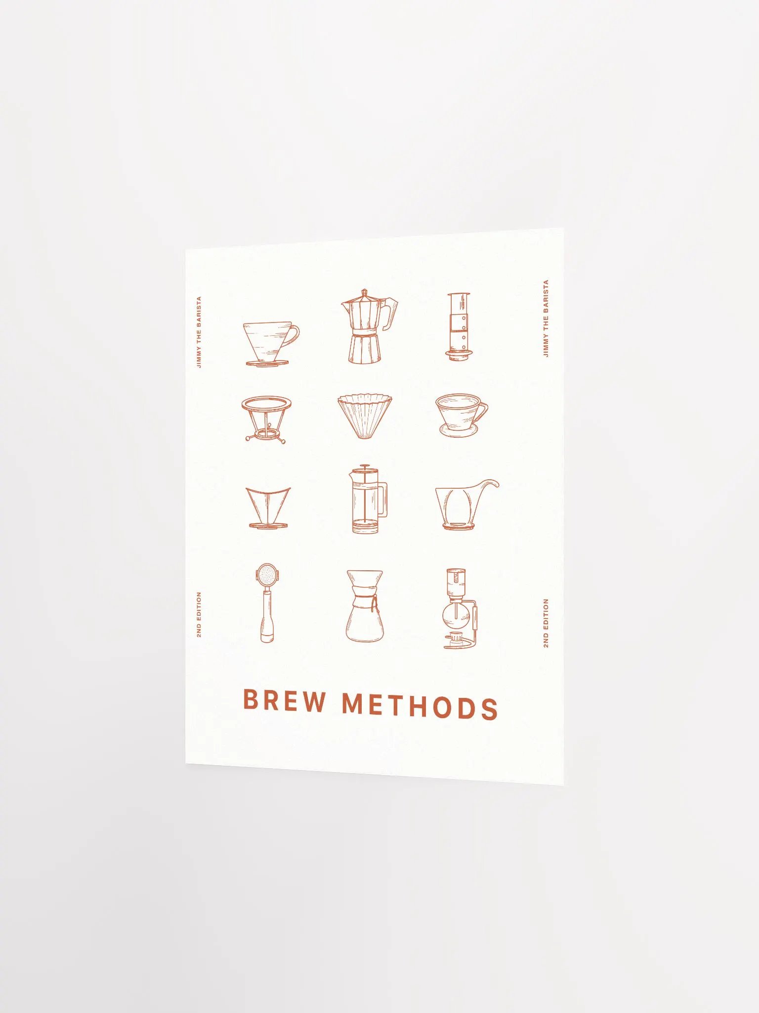 brew methods poster // v.02 (red) [PRINT] product image (2)