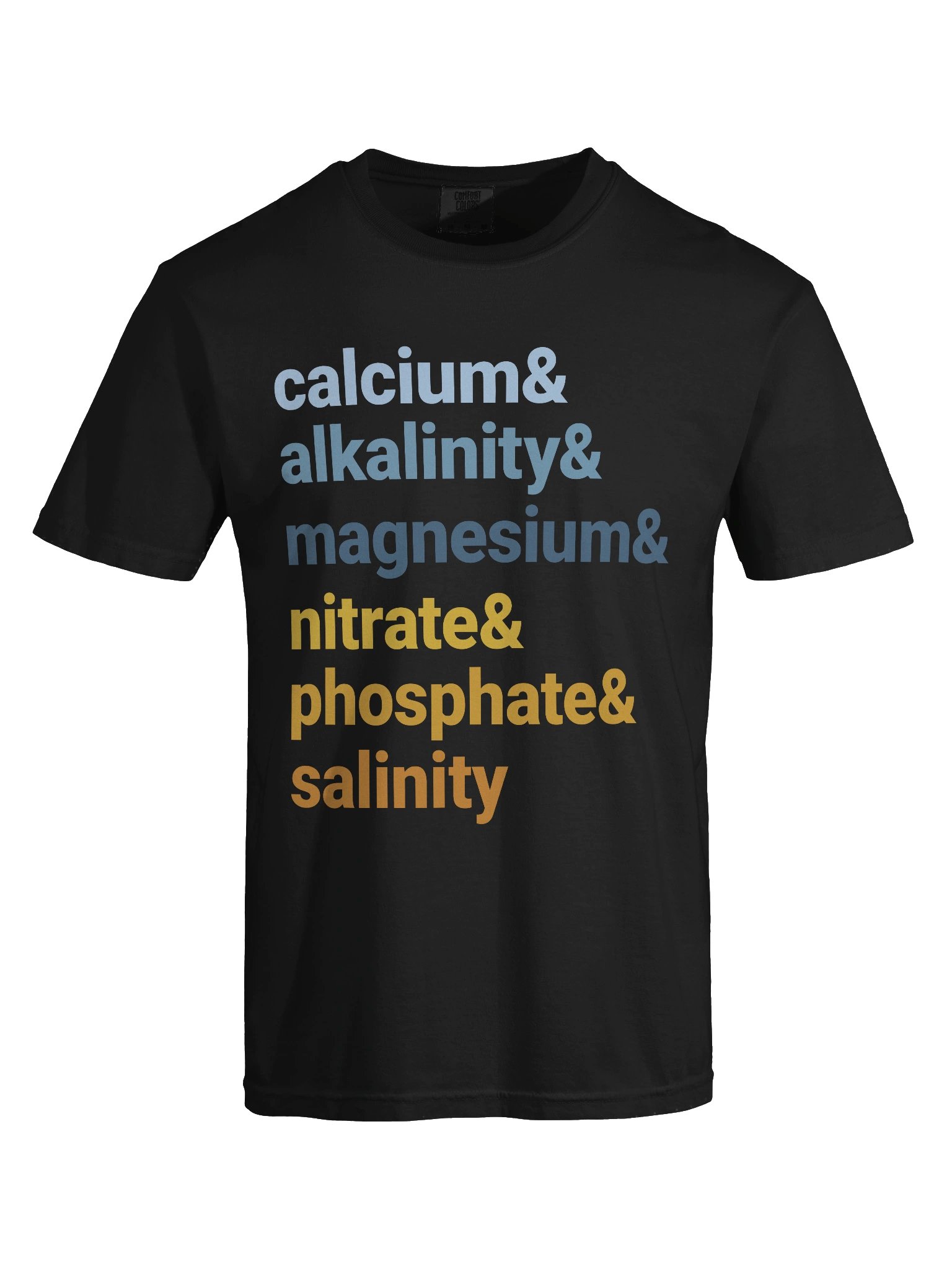 Reef Tank Chemistry Shirt – Calcium Alkalinity Magnesium Nitrate Phosphate Salinity Tee for Reef Aquarium Lovers product image (6)