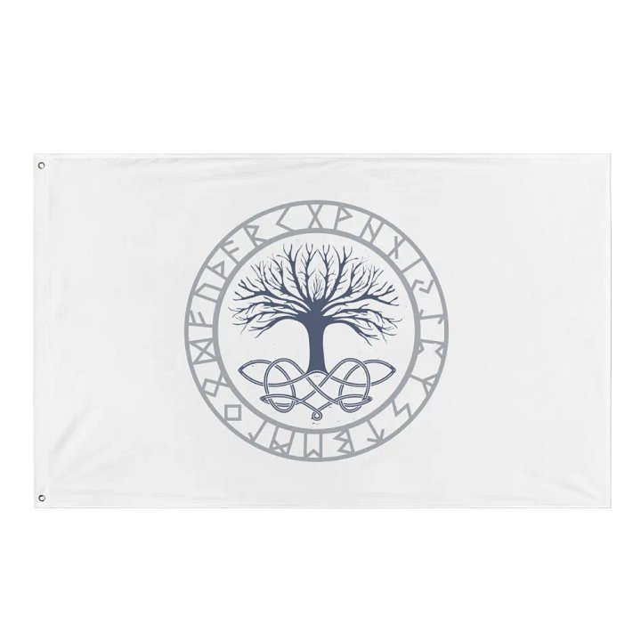 Yggdrasil Flag in White product image (1)