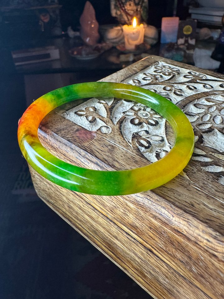 Multi-Color Jade Bangle Bracelet product image (2)