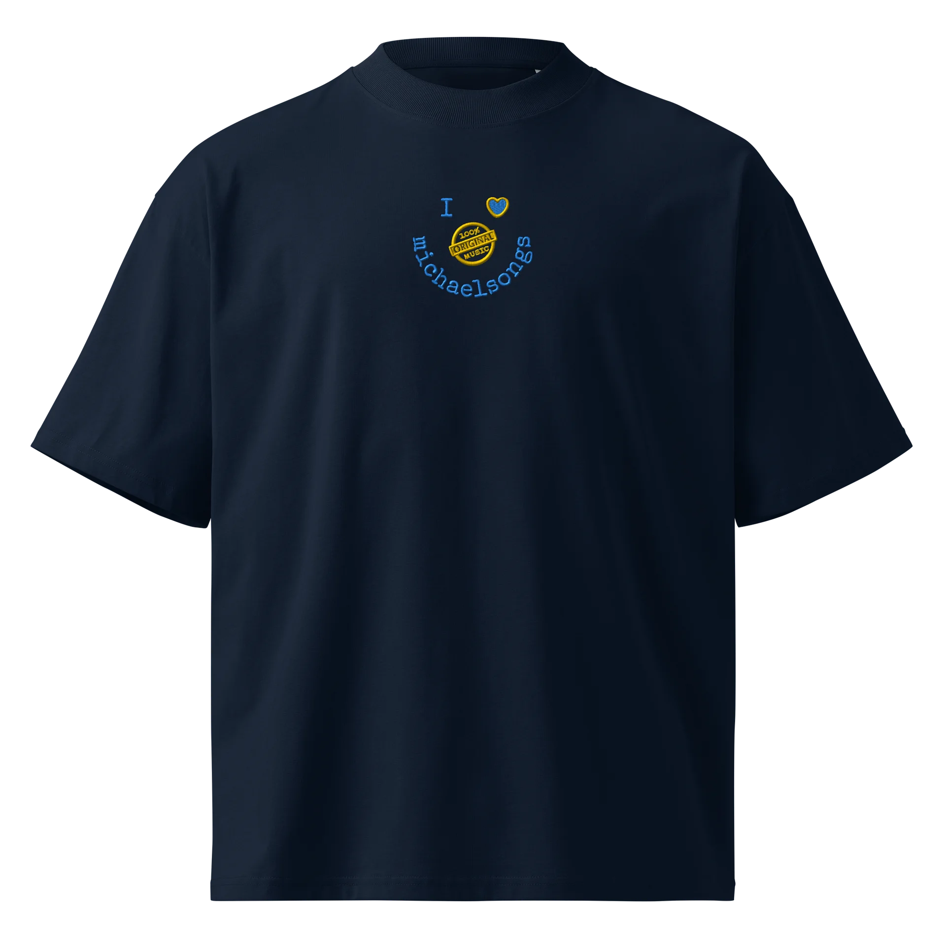 organic oversized tee w/embroidered smiley logo product image (1)