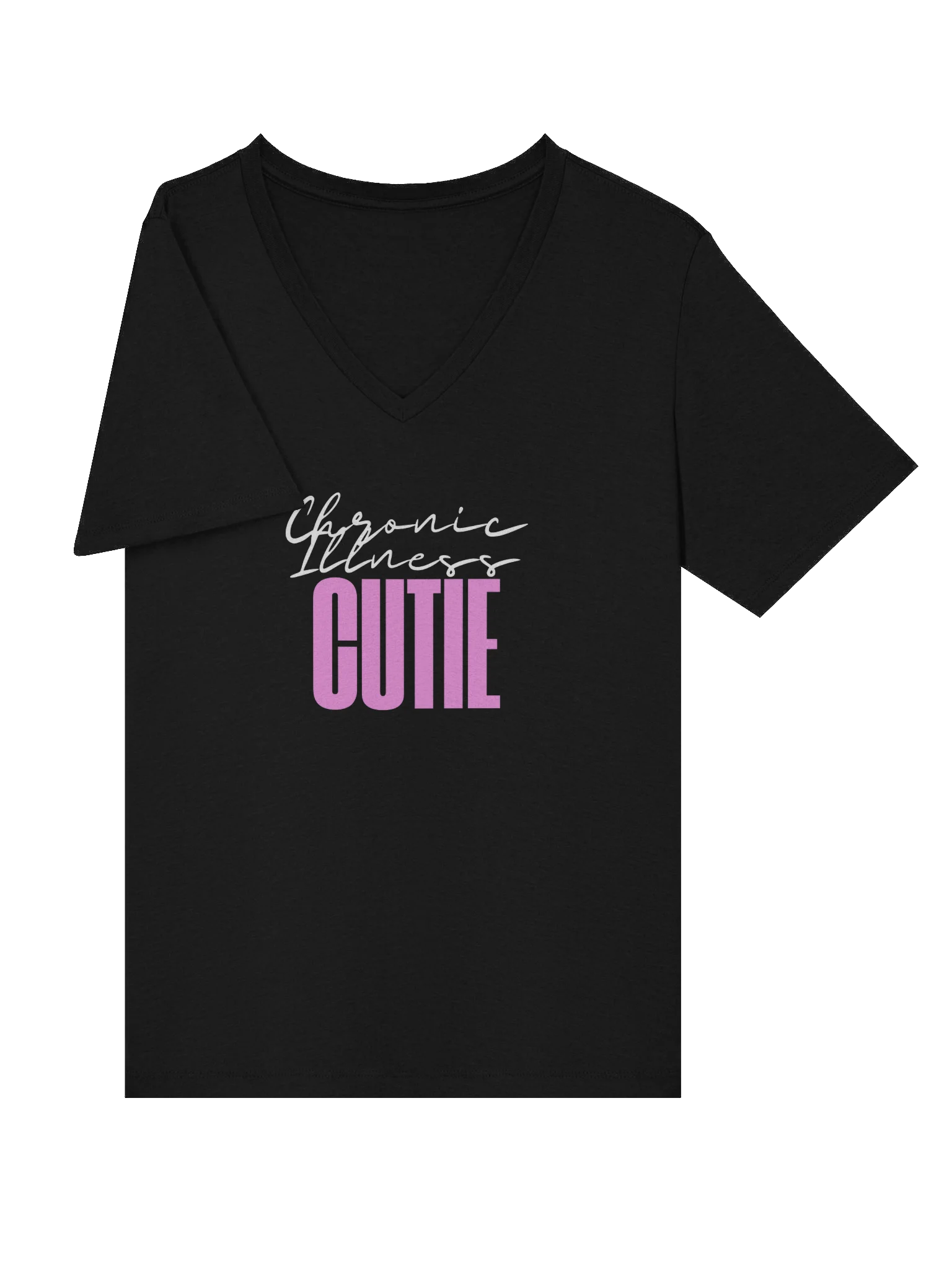 Chronic Illness Cutie vneck tee (text only) product image (27)