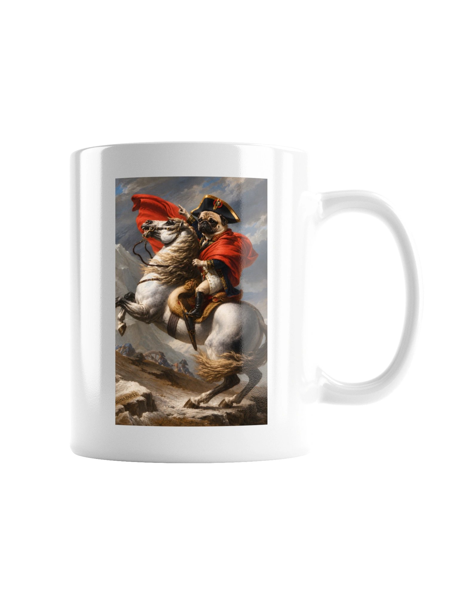 Pug Napoleon Crossing the Alps Mug product image (3)