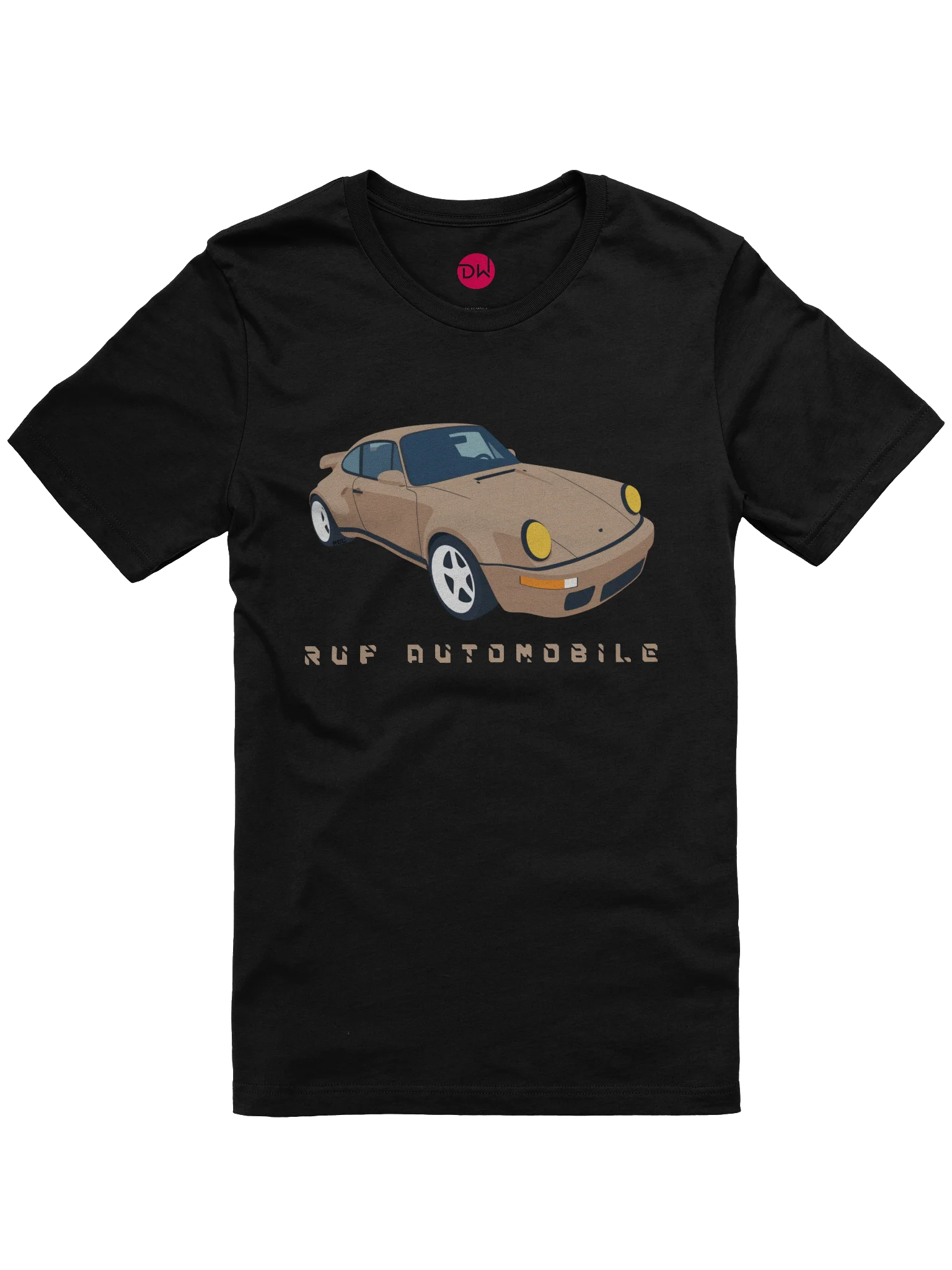 Grey Porsche 964 Ruf Automobile Ultimate "Wolf" Voxel Art Shirt (Retro, Sketch, Silhouette) product image (7)