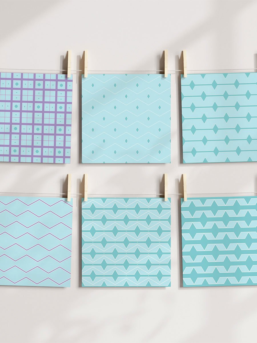 Abstract Pastels Pattern Pack 5 - Aqua product image (3)