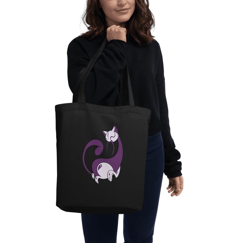 Calming Purple Cat Totebag / Black-Oyster product image (4)