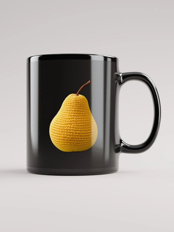 CozyAvocado Black Glossy Pear Mug #2 product image (1)