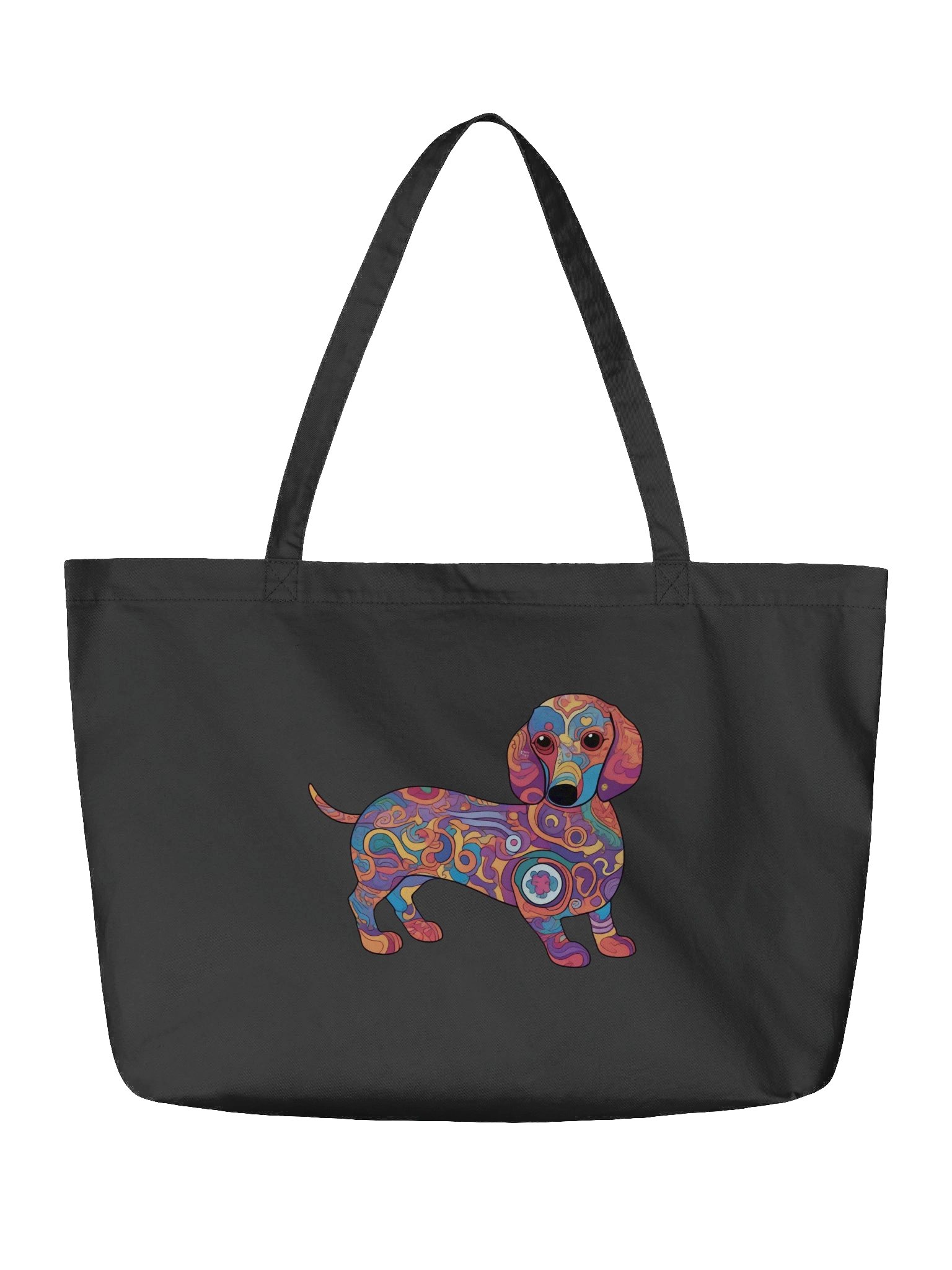 Psychedelic Dachshund #2 - Eco-conscious Organic Cotton Tote product image (3)