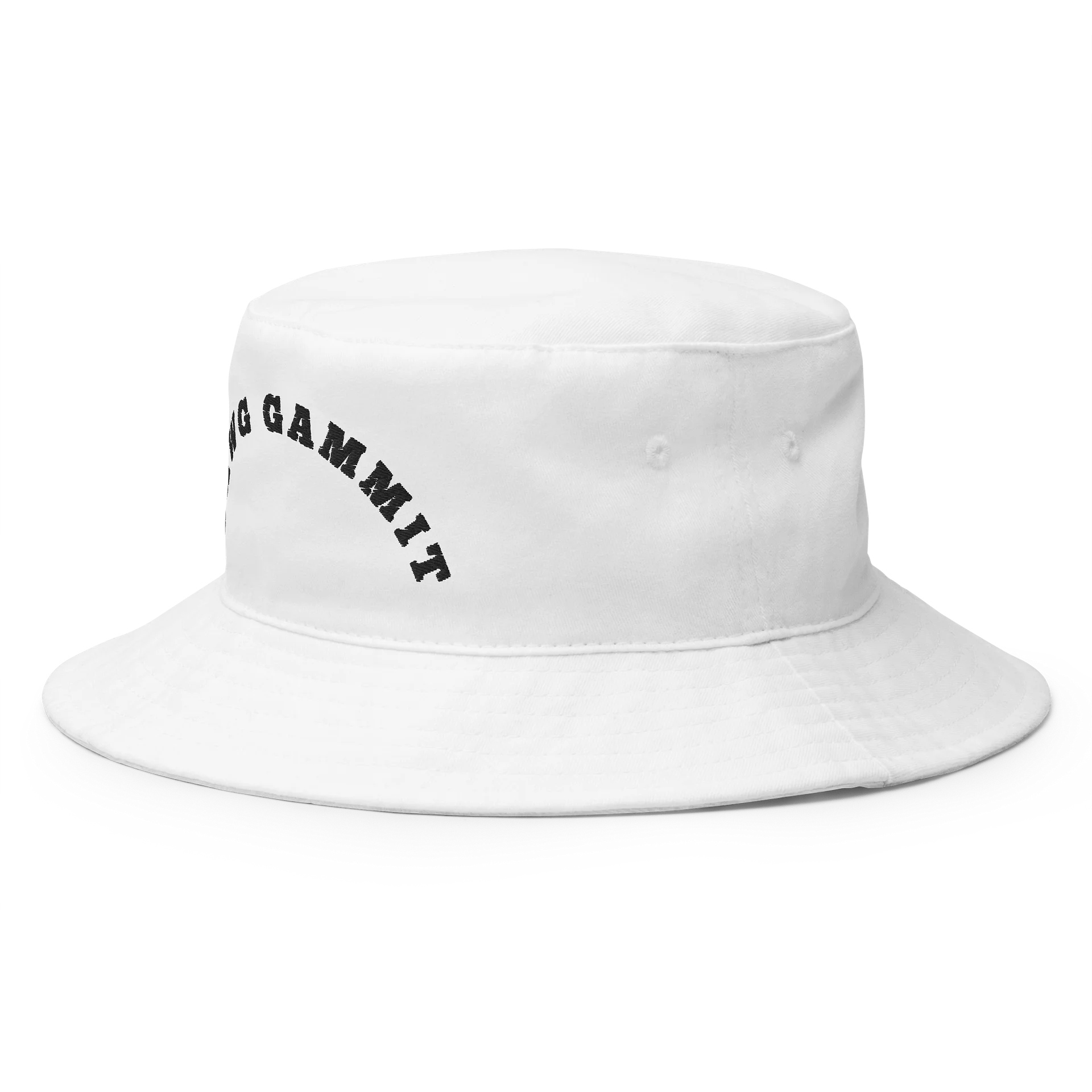 DAWG GAMMIT™ White Bucket Hat Embroidery product image (2)