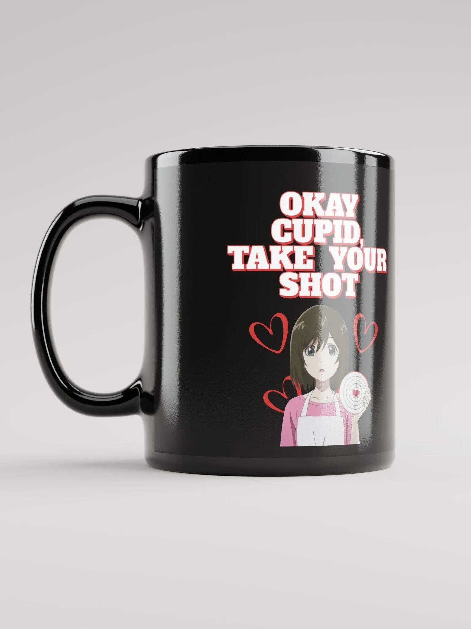 Okay Cupid, Take Your Shot - Valentine's Day Black Mug product image (8)