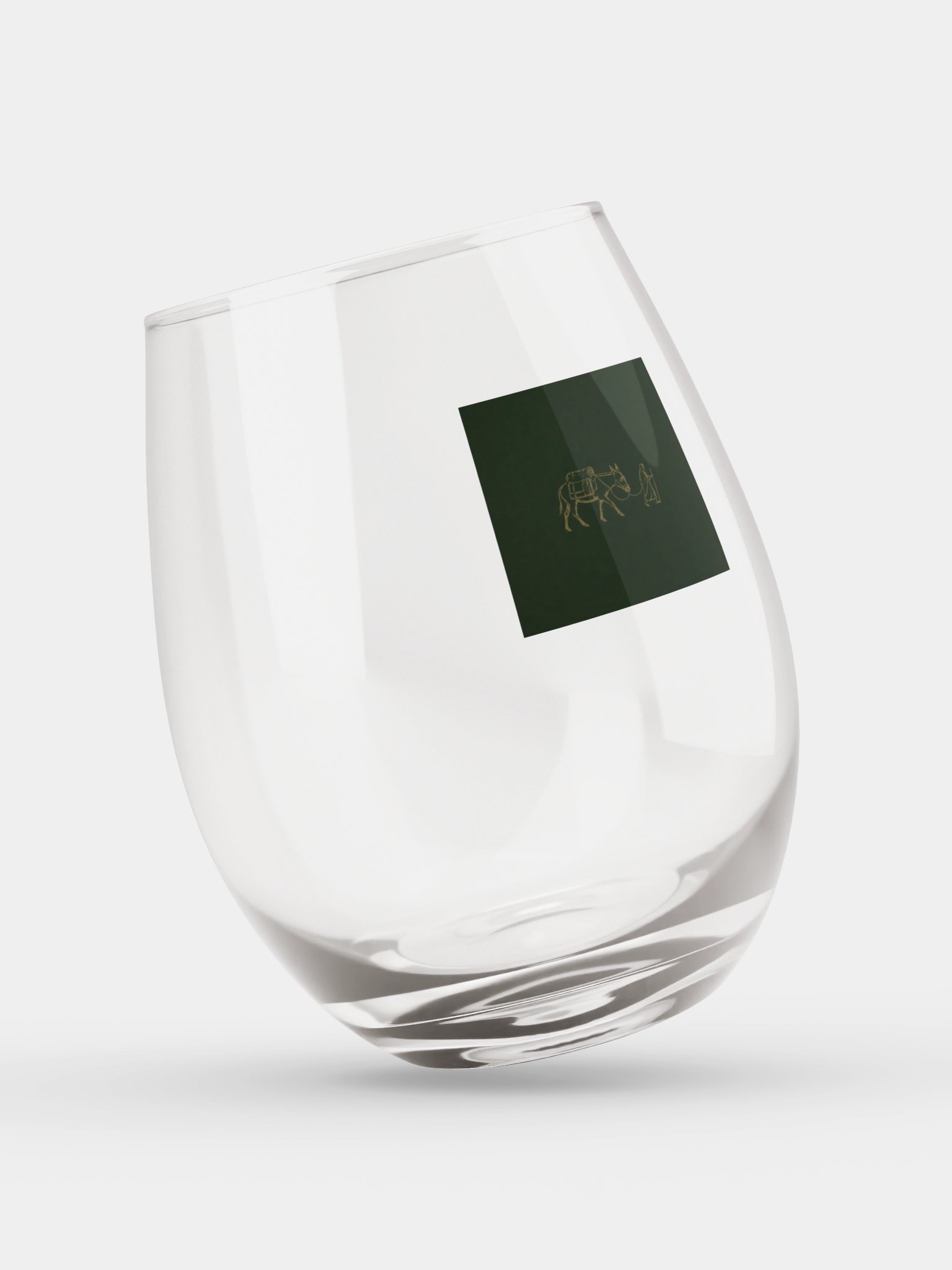 Donkey Pack Line Art Stemless Wine Glass product image (3)