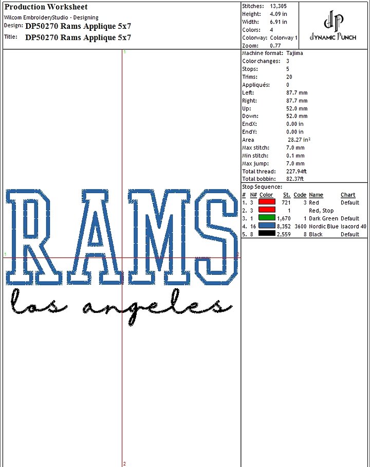 NFL RAMS APPLIQUE product image (2)