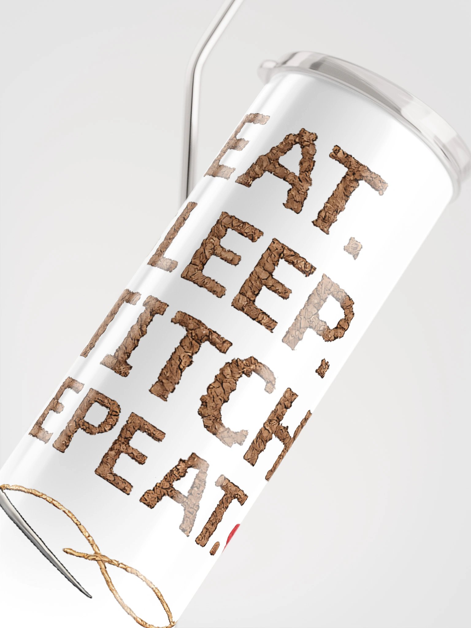 Eat. Sleep. Stitch. Repeat. Stainless Steel Tumbler product image (4)