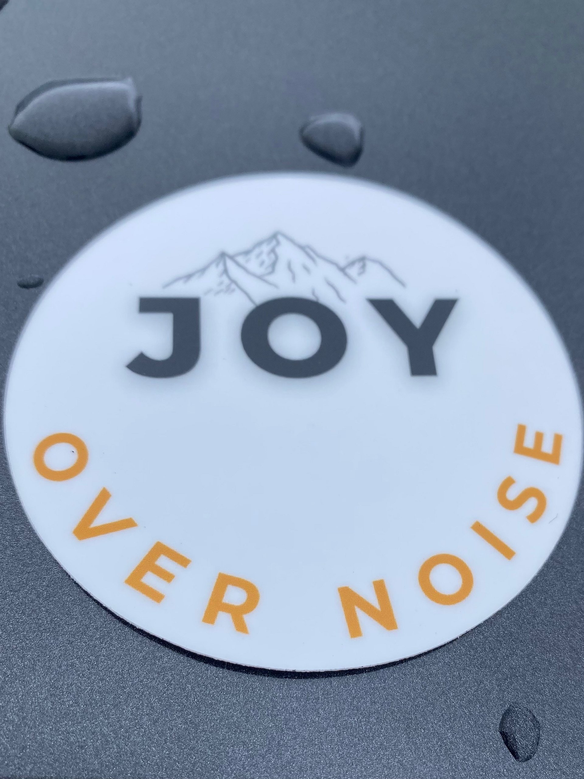 Joy Over Noise Vinyl Quality Sticker (White) product image (1)