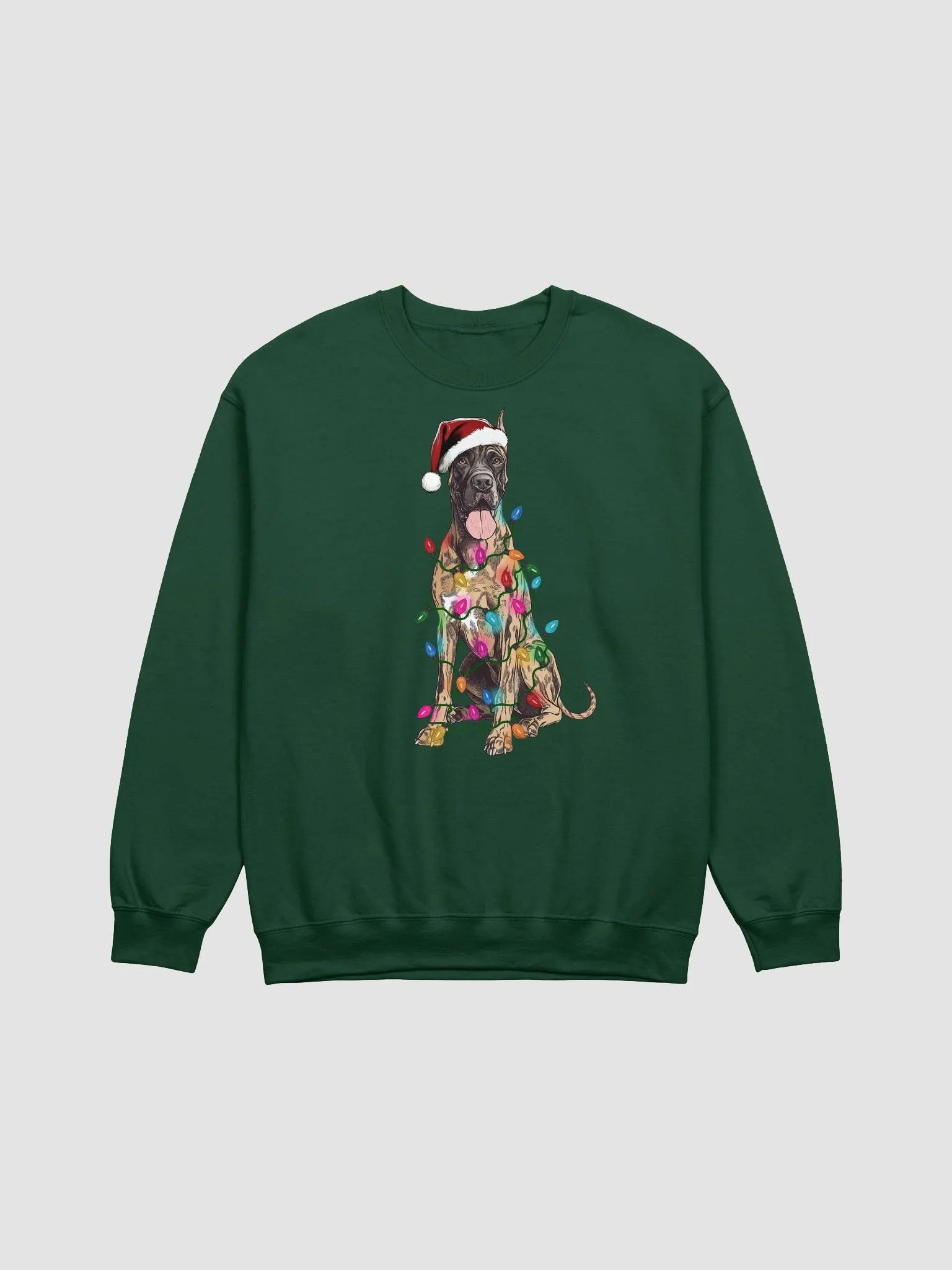 Funny Great Dane(Brindle, Cropped Ears) Christmas Sweatshirt product image (8)